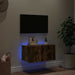 Comodă TV de perete cu lumini LED, stejar fumuriu, 60x35x31 cm - WALTI WALTI