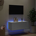 Comodă TV de perete cu lumini LED, alb, 80x35x31 cm - WALTI WALTI
