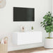 Comodă TV de perete cu lumini LED, alb, 80x35x31 cm - WALTI WALTI