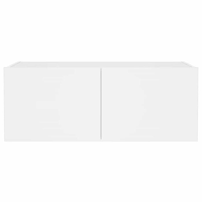 Comodă TV de perete cu lumini LED, alb, 80x35x31 cm - WALTI WALTI
