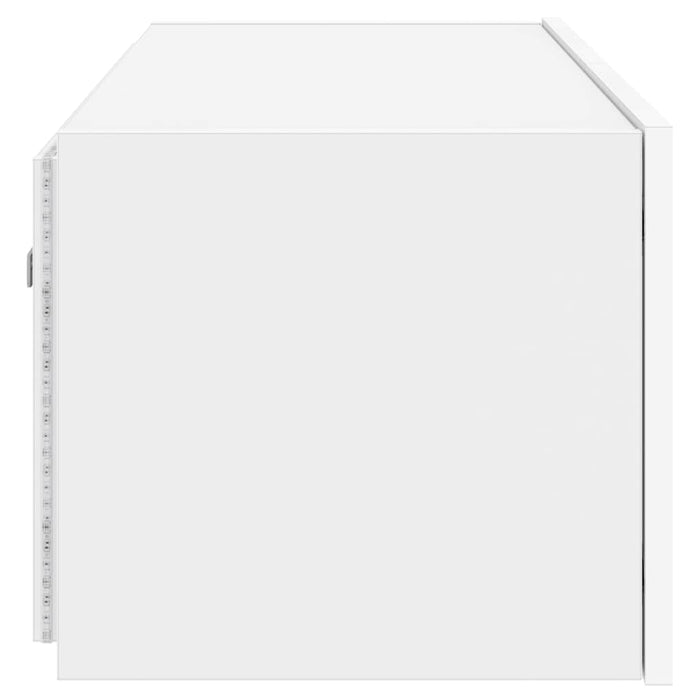 Comodă TV de perete cu lumini LED, alb, 80x35x31 cm - WALTI WALTI