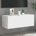 Comodă TV de perete cu lumini LED, alb, 80x35x31 cm - WALTI WALTI