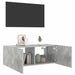 Comodă TV de perete cu lumini LED, gri beton, 80x35x31 cm - WALTI WALTI