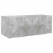 Comodă TV de perete cu lumini LED, gri beton, 80x35x31 cm - WALTI WALTI