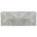 Comodă TV de perete cu lumini LED, gri beton, 80x35x31 cm - WALTI WALTI