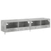 Comode TV de perete cu lumini LED 2 buc. gri beton 80x35x31 cm - WALTI WALTI