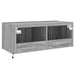 Comodă TV de perete cu lumini LED, gri sonoma, 80x35x31 cm - WALTI WALTI