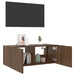 Comodă TV de perete cu lumini LED, stejar maro, 80x35x31 cm - WALTI WALTI