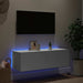 Comodă TV de perete cu lumini LED, alb, 100x35x31 cm - WALTI WALTI