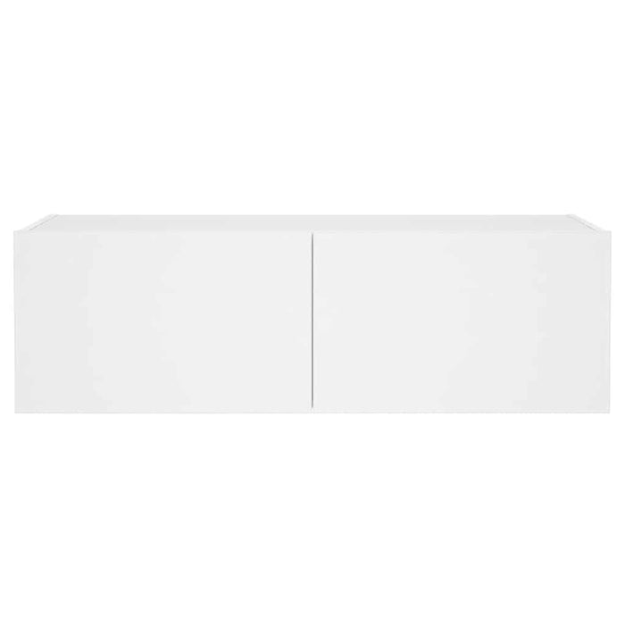 Comodă TV de perete cu lumini LED, alb, 100x35x31 cm - WALTI WALTI