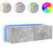Comodă TV de perete cu lumini LED, gri beton, 100x35x31 cm - WALTI WALTI