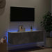 Comodă TV de perete cu lumini LED, gri beton, 100x35x31 cm - WALTI WALTI