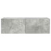 Comodă TV de perete cu lumini LED, gri beton, 100x35x31 cm - WALTI WALTI
