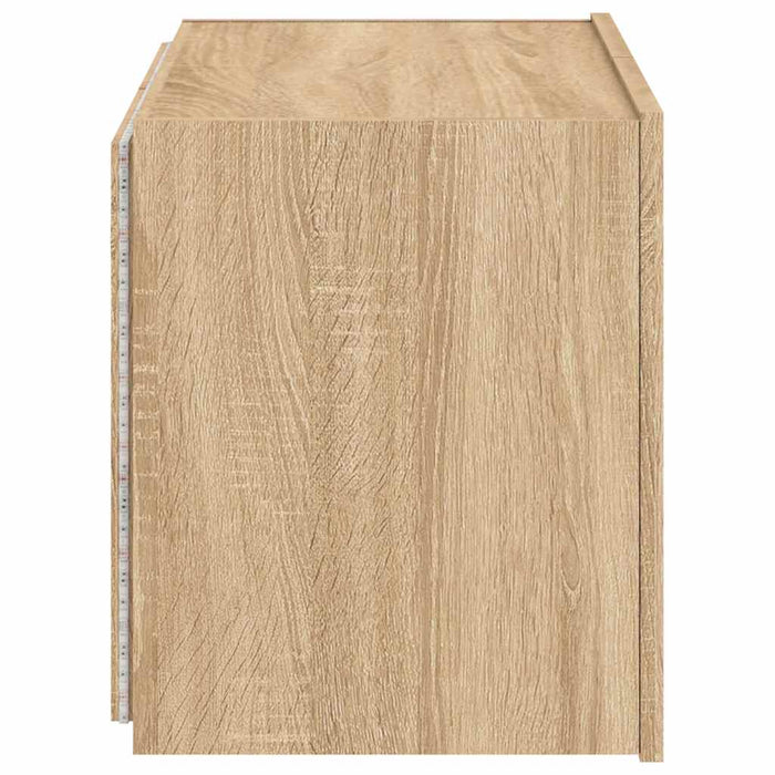 Comodă TV de perete cu lumini LED, stejar sonoma, 60x35x41 cm WALTI