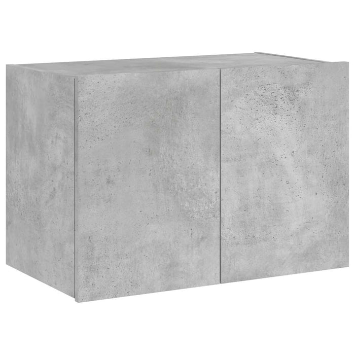 Comodă TV de perete cu lumini LED, gri beton, 60x35x41 cm - WALTI WALTI