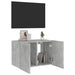 Comodă TV de perete cu lumini LED, gri beton, 60x35x41 cm - WALTI WALTI