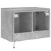 Comodă TV de perete cu lumini LED, gri beton, 60x35x41 cm - WALTI WALTI
