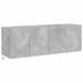 Comode TV de perete cu lumini LED 2 buc. gri beton 60x35x41 cm - WALTI WALTI
