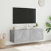 Comode TV de perete cu lumini LED 2 buc. gri beton 60x35x41 cm - WALTI WALTI