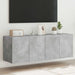 Comode TV de perete cu lumini LED 2 buc. gri beton 60x35x41 cm - WALTI WALTI