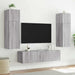 Comodă TV de perete cu lumini LED, gri sonoma, 60x35x41 cm - WALTI WALTI