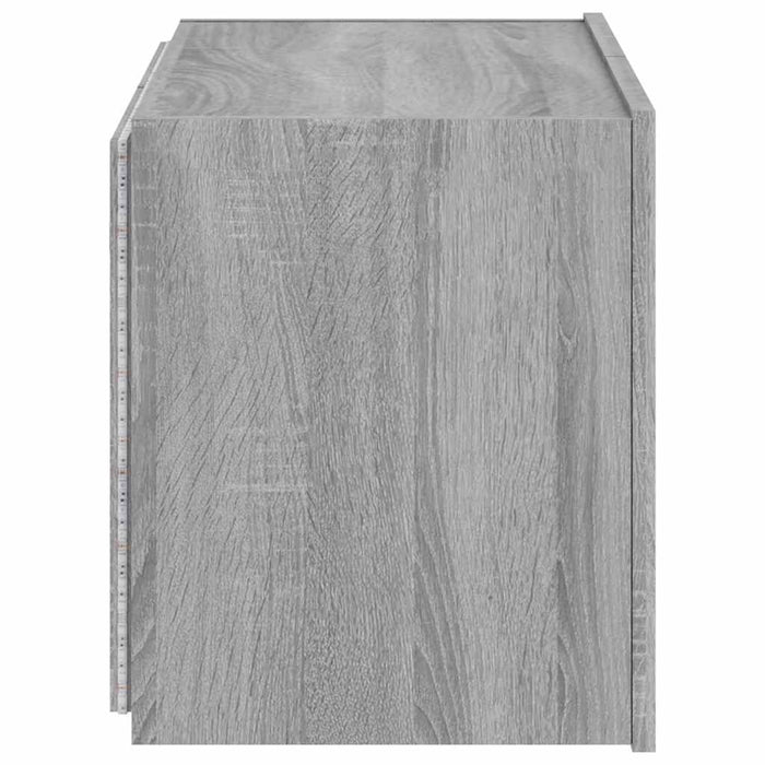 Comodă TV de perete cu lumini LED, gri sonoma, 60x35x41 cm - WALTI WALTI