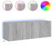 Comodă TV de perete cu LED, 2 buc, gri sonoma, 60x35x41 cm - WALTI WALTI