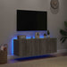 Comodă TV de perete cu LED, 2 buc, gri sonoma, 60x35x41 cm - WALTI WALTI