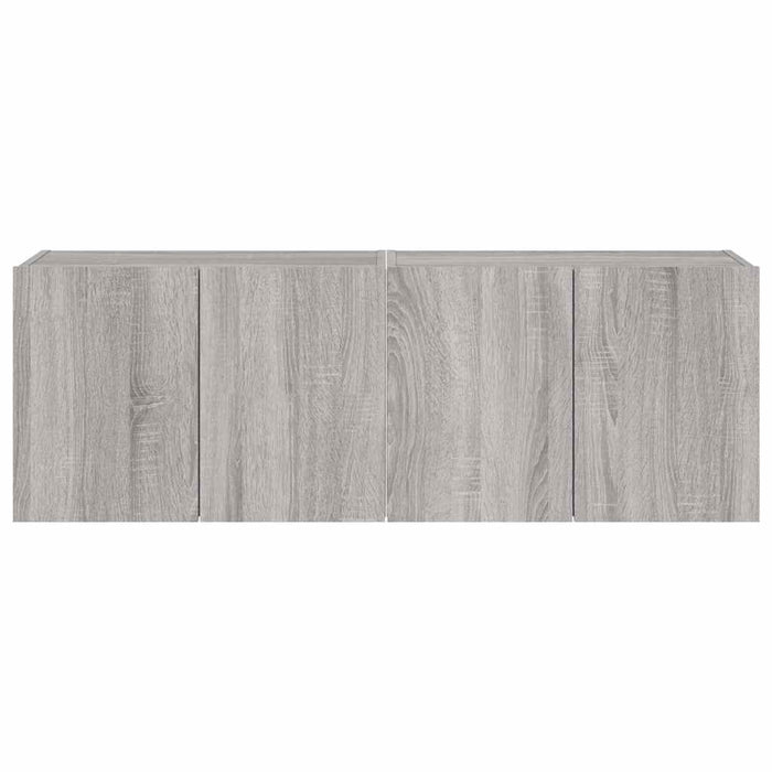 Comodă TV de perete cu LED, 2 buc, gri sonoma, 60x35x41 cm - WALTI WALTI