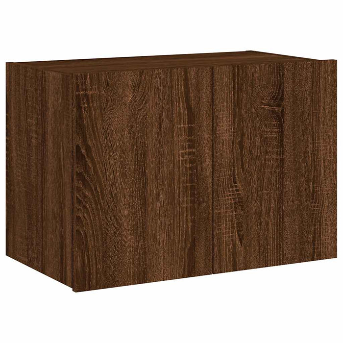 Comodă TV de perete cu lumini LED, stejar maro, 60x35x41 cm - WALTI WALTI