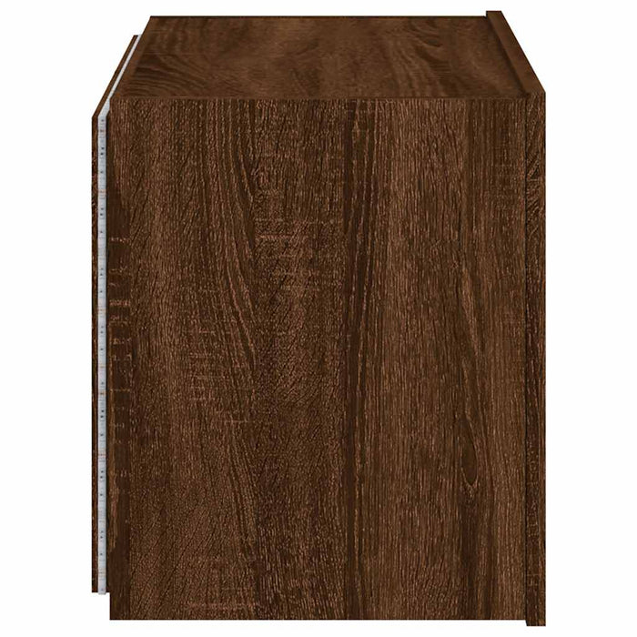 Comodă TV de perete cu lumini LED, stejar maro, 60x35x41 cm - WALTI WALTI