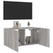 Comodă TV de perete cu lumini LED, gri sonoma, 80x35x41 cm - WALTI WALTI