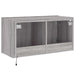 Comodă TV de perete cu lumini LED, gri sonoma, 80x35x41 cm - WALTI WALTI