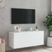 Comodă TV de perete cu lumini LED, alb, 100x35x41 cm - WALTI WALTI