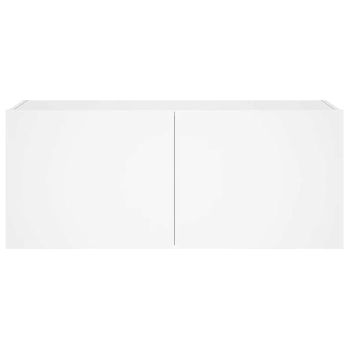 Comodă TV de perete cu lumini LED, alb, 100x35x41 cm - WALTI WALTI