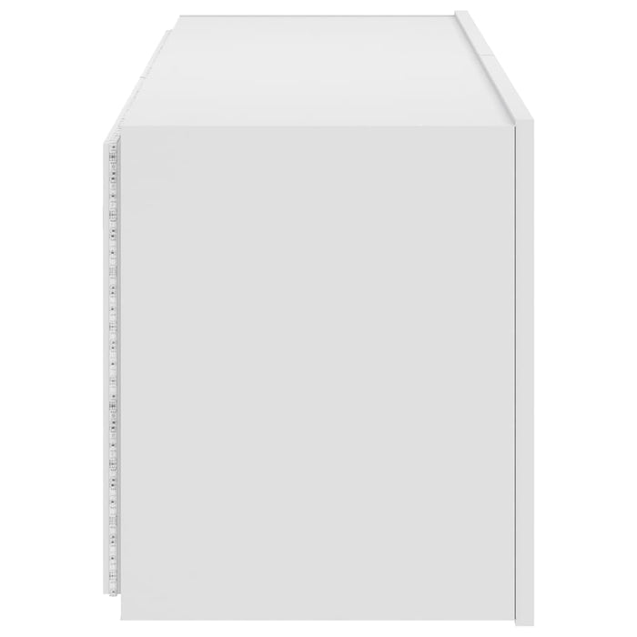 Comodă TV de perete cu lumini LED, alb, 100x35x41 cm - WALTI WALTI
