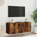 Comodă TV de perete cu lumini LED, stejar fumuriu, 100x35x41 cm - WALTI WALTI