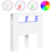 Tăblie de pat cu LED, alb, 100x18,5x103,5 cm, lemn - WALTI WALTI