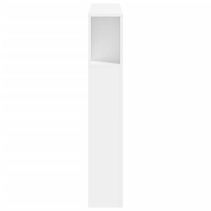 Tăblie de pat cu LED, alb, 100x18,5x103,5 cm, lemn - WALTI WALTI