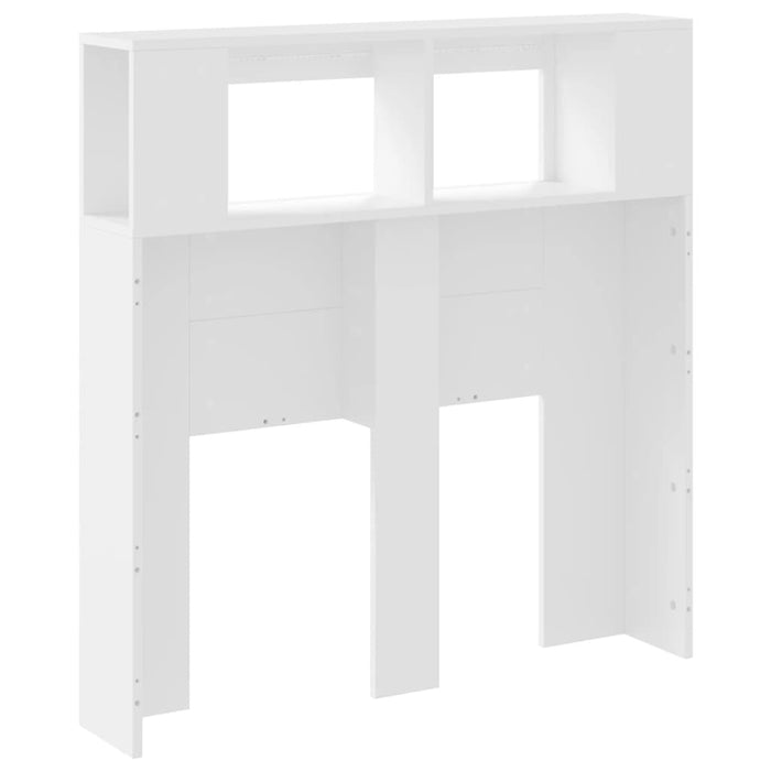 Tăblie de pat cu LED, alb, 100x18,5x103,5 cm, lemn - WALTI WALTI