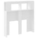 Tăblie de pat cu LED, alb, 100x18,5x103,5 cm, lemn - WALTI WALTI