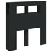Tăblie de pat cu LED, negru, 100x18,5x103,5 cm, lemn - WALTI WALTI