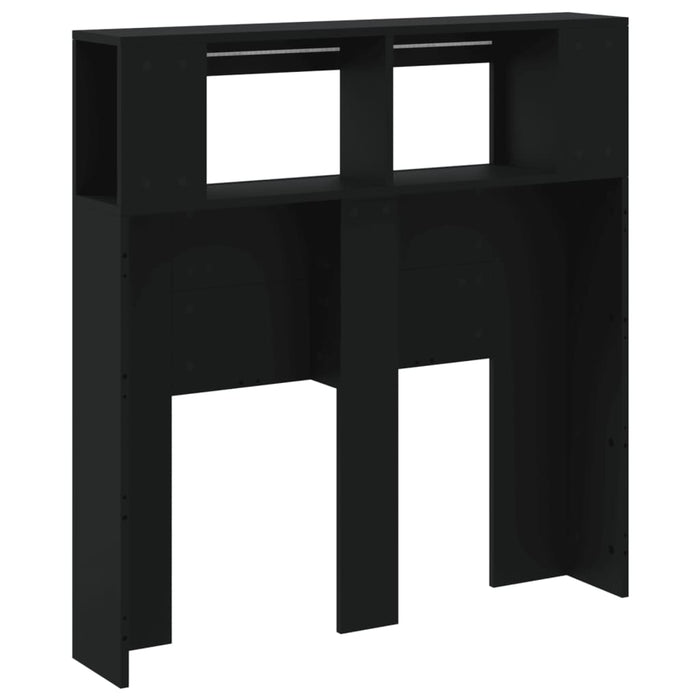 Tăblie de pat cu LED, negru, 100x18,5x103,5 cm, lemn - WALTI WALTI