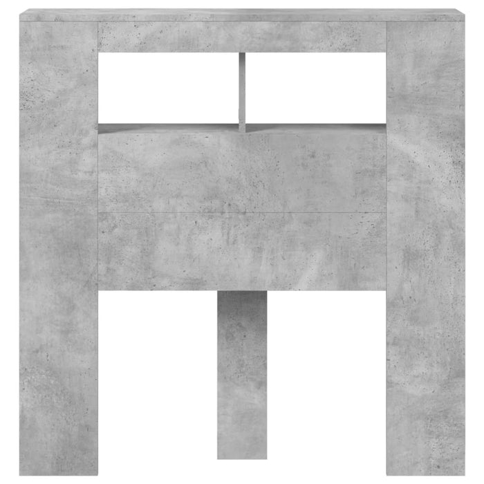 Tăblie de pat cu LED, gri beton, 100x18,5x103,5 cm, lemn - WALTI WALTI