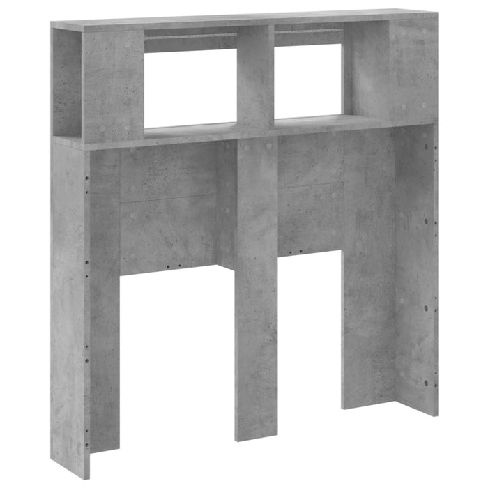 Tăblie de pat cu LED, gri beton, 100x18,5x103,5 cm, lemn - WALTI WALTI
