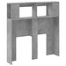 Tăblie de pat cu LED, gri beton, 100x18,5x103,5 cm, lemn - WALTI WALTI