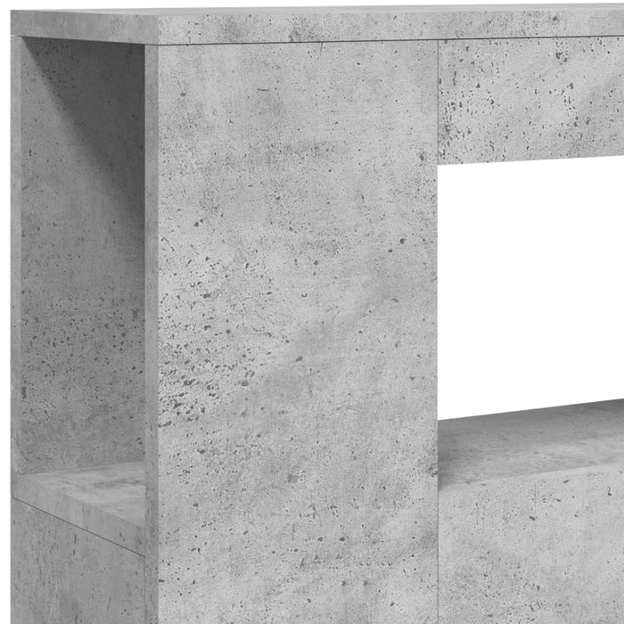 Tăblie de pat cu LED, gri beton, 100x18,5x103,5 cm, lemn - WALTI WALTI