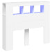 Tăblie de pat cu LED, alb, 120x18,5x103,5 cm, lemn - WALTI WALTI