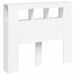 Tăblie de pat cu LED, alb, 120x18,5x103,5 cm, lemn - WALTI WALTI