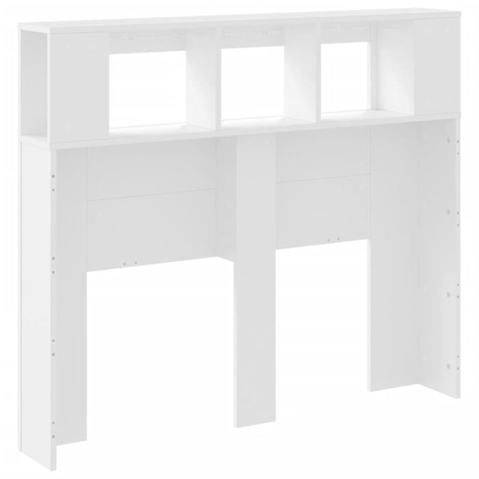 Tăblie de pat cu LED, alb, 120x18,5x103,5 cm, lemn - WALTI WALTI